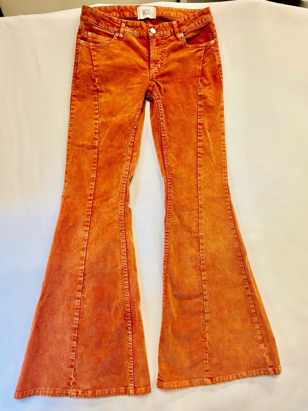 BDG Rust Orange Flare Corduroy Pants